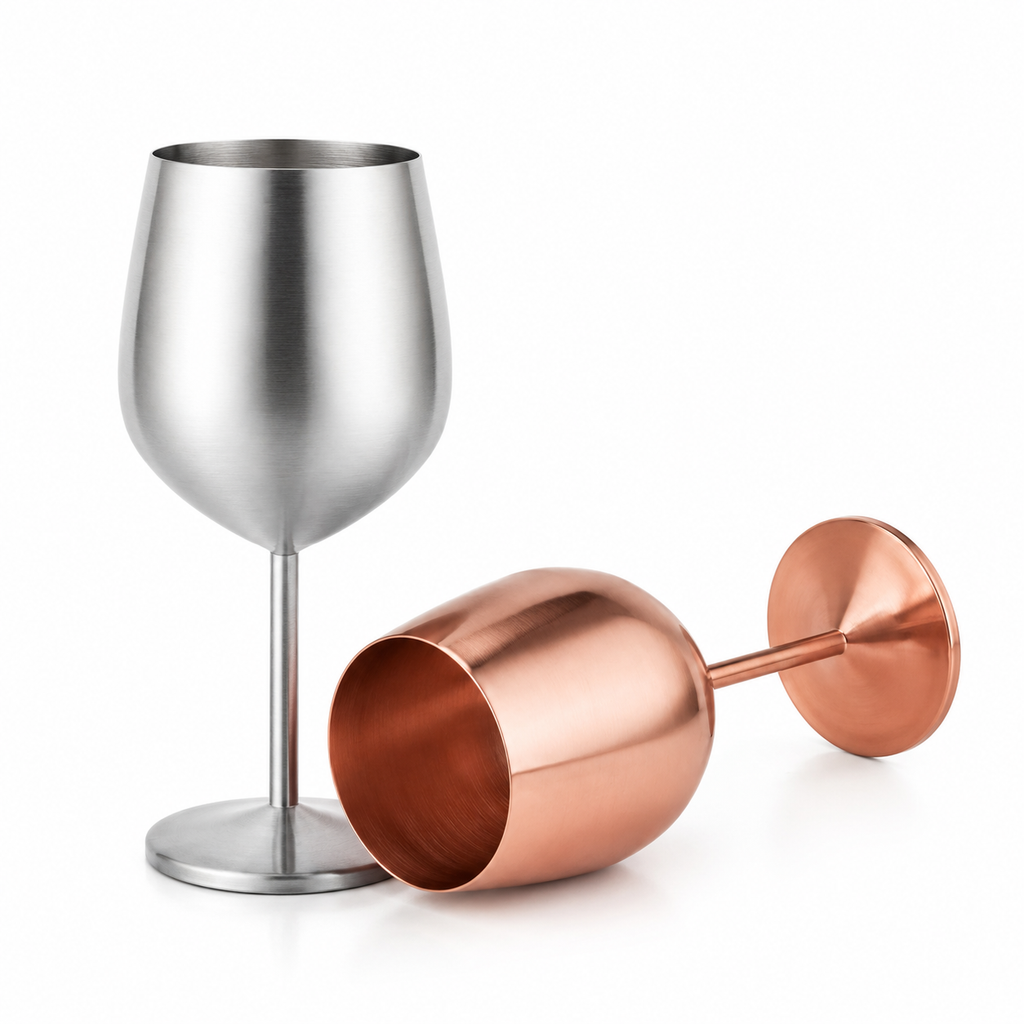 Sip & Go | Edelstahl-Weingläser Set