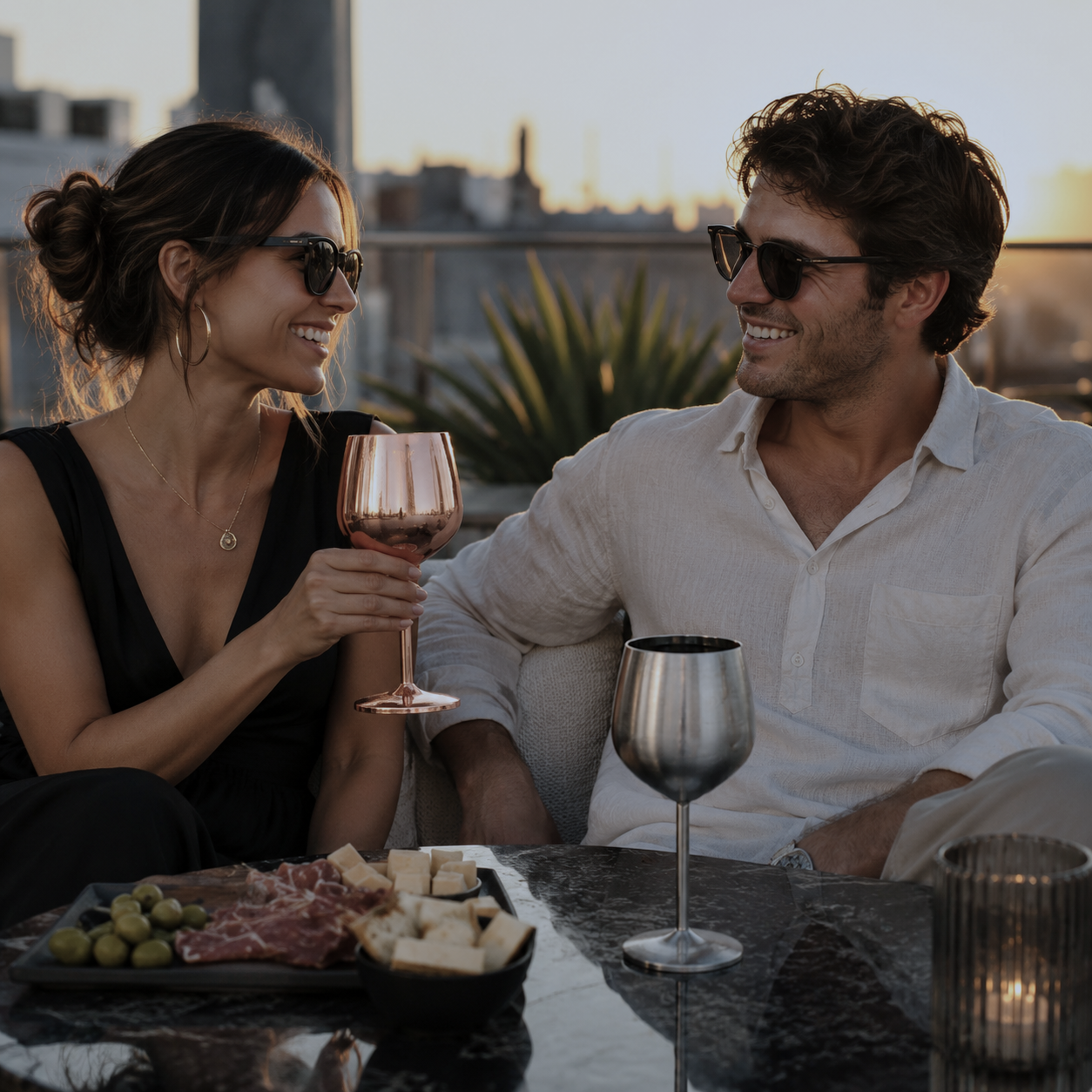 Sip & Go | Edelstahl-Weingläser Set